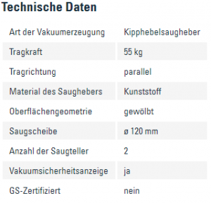 Info, Kipphebelsaugheber